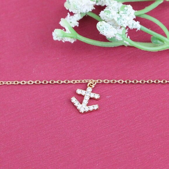 "Rose Gold Chain Bracelet with Anchor & Travel Charms for Women, XPBL0854 - Picture 13 of 13